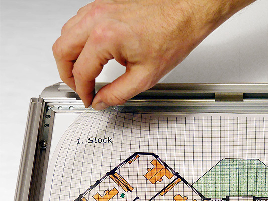 Writable transparent sheets with grids: