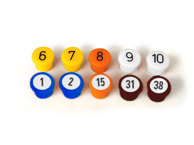 10 Magnet-Buttons, einfärbig, 10 mm