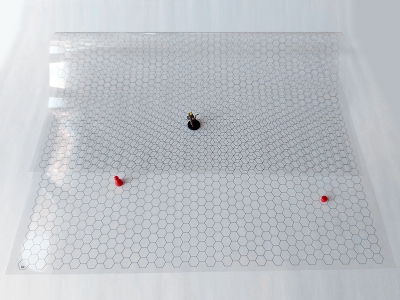 Transparent Grid Sheet A1 (84,1 x 59,4 cm) Hexagon 15 mm