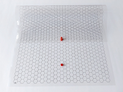 Rasterfolie transparent A2 (59,4 x 42,0 cm) Hexagon 15 mm