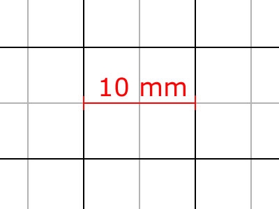Rasterfolie transparent A3 (42,0 x 29,7 cm) quadratisch 10 mm