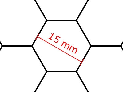 Transparent Grid Sheet A2 59,4 x 42,0 cm Hexagon 12 mm