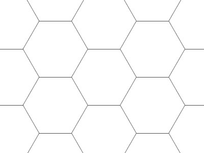 Transparent Grid Sheet 24x30 Inch, Hexagon 1 Inch