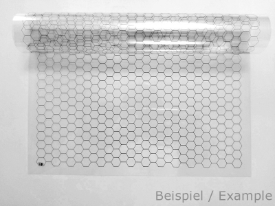Rasterfolie transparent 24x30 Zoll, quadratisch 1 Zoll