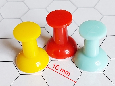 10 Magnet-Pins, bunt, 15 x 20 mm