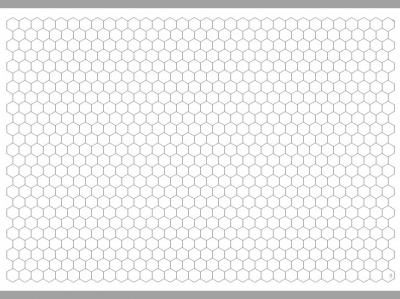 Rasterfolie transparent A1 (84,1 x 59,4 cm) Hexagon 1 Zoll
