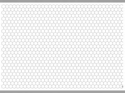 Rasterfolie transparent A3 (42,0 x 29,7 cm) Hexagon 12 mm