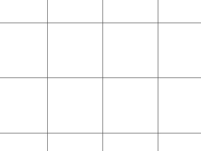 Transparent Grid Sheet A3 42,0 x 29,7 cm Quadratic 1 Inch