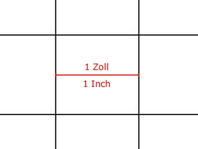 Transparent Grid Sheet 24x30 Inch, Quadratic 1 Inch