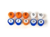 10 Magnet-Buttons, in verschiedenen Farben nach Wahl, 10 mm