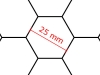 Rasterfolie transparent A3 (42,0 x 29,7 cm) Hexagon 1 Zoll