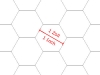 20 Pcs. GAMER-PAPER,  Graph paper A1 (84,1 x 59,4 cm), White, Hexagon Grid 1 Inch