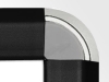 Gamerboard A1 schwarz mit Raster (runde Ecken)