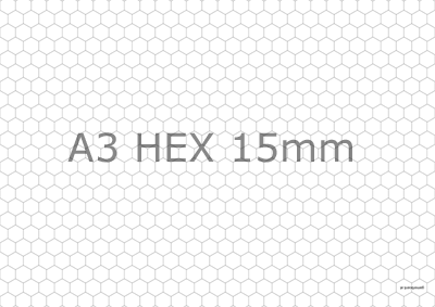 Grille hexagonale, A3, 15mm, DOWNLOAD