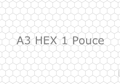 Grille hexagonale, A3, 1 pouce, DOWNLOAD