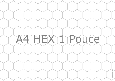 Grille hexagonale, A4, 1 pouce, DOWNLOAD